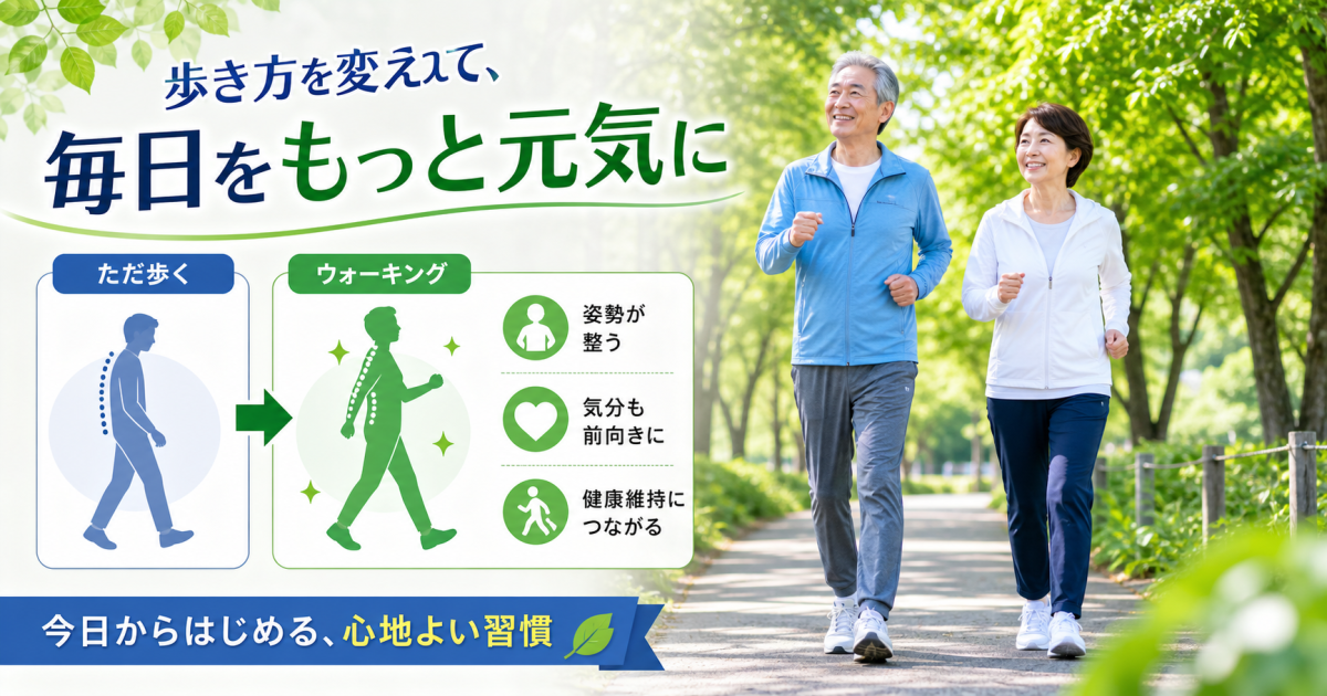 「ただ歩く」と「ウォーキング」の違いとは？　健康に効果的な歩き方のコツ