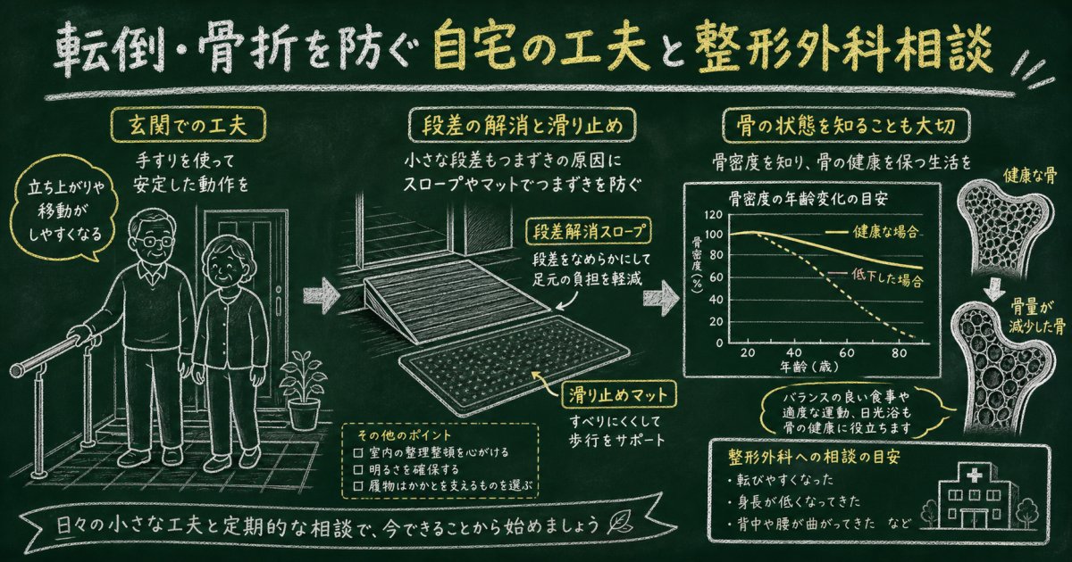 転倒・骨折を防ぐには？高齢者の自宅対策と熊本の整形外科相談